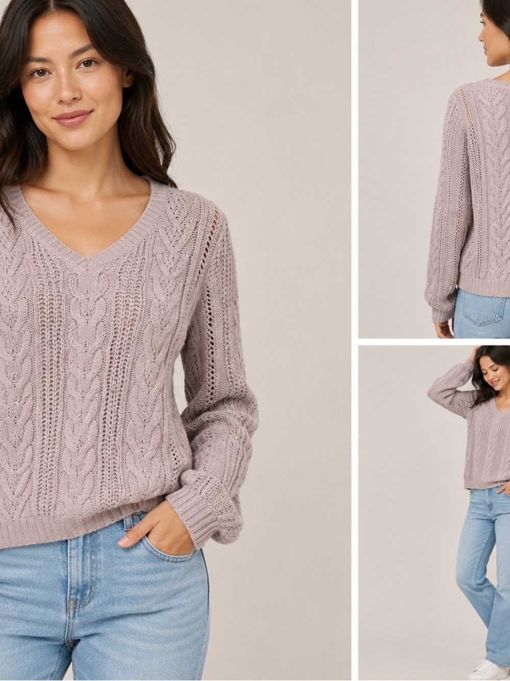 NWT Gap Chunky Cable Knit Sweater XL Soft Blush Wool Blend Cozy Cottagecore